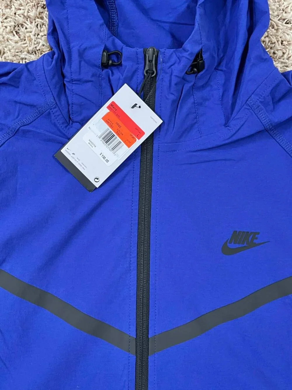 Nike Tech Men’s Woven Hooded Jacket Blue HM7151-539, Size Large (New)